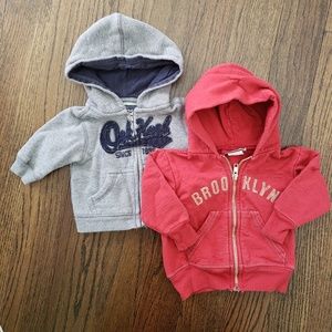 Bundle of baby sweatshirts